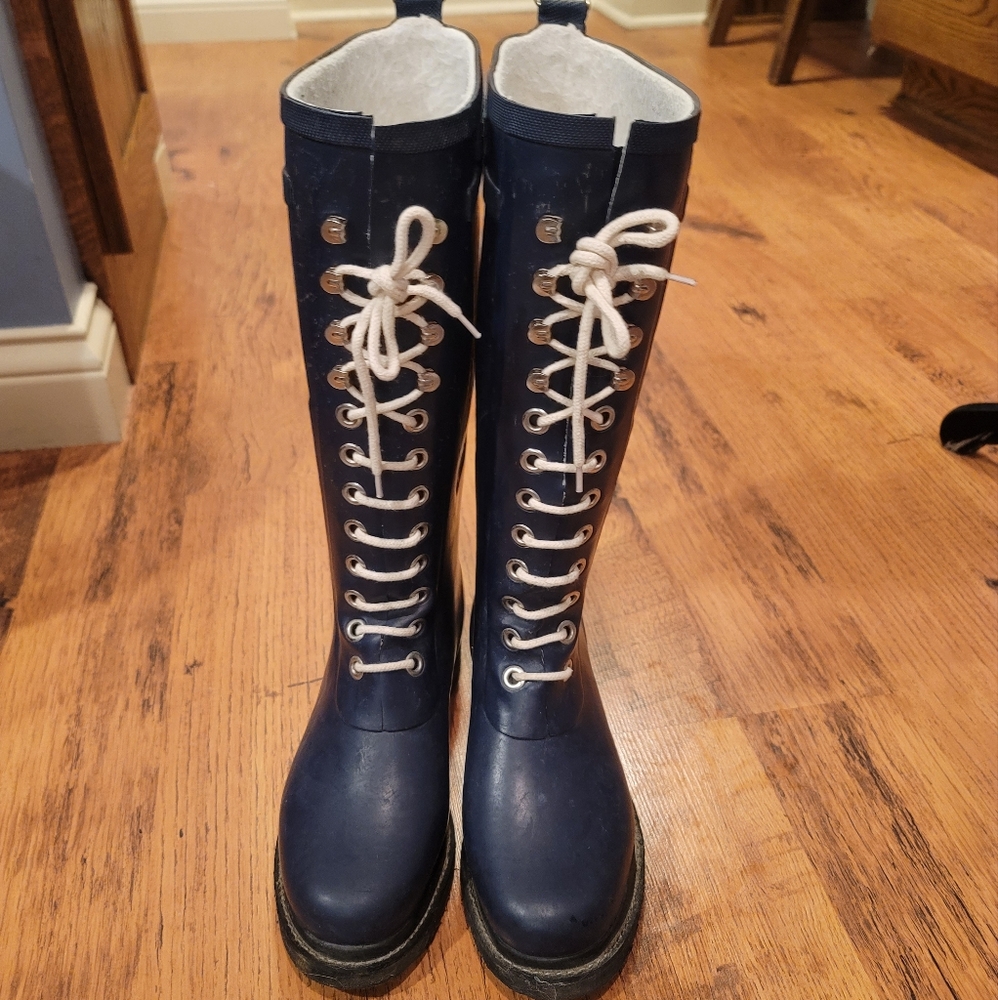 ILSE JACOBSEN Tall Navy Blue Rainboots